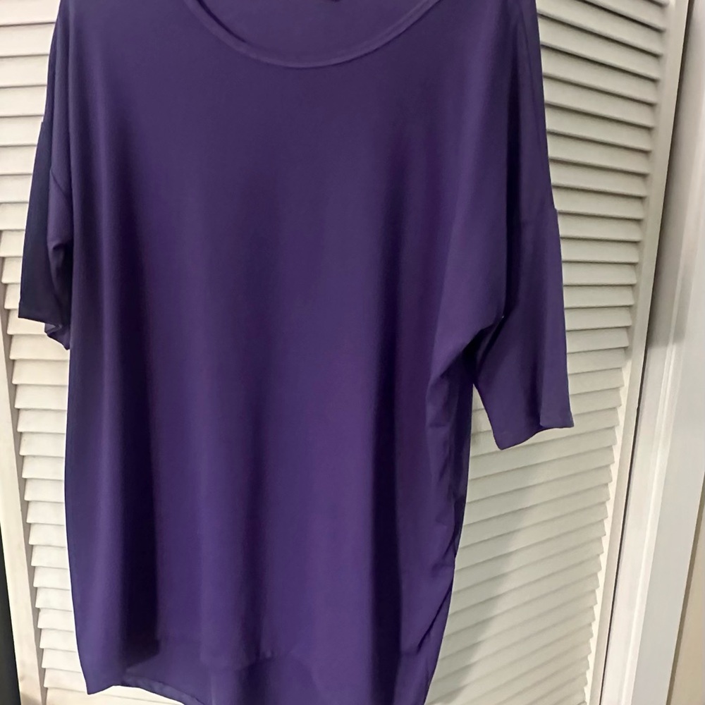 LuLaRoe Women's Rich Purple Short Sleeve Top